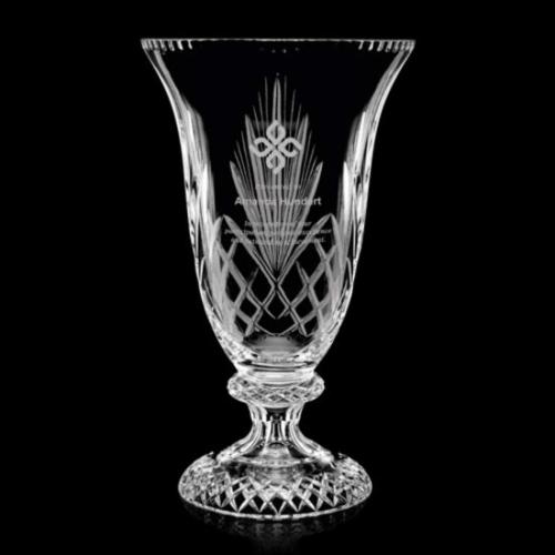Corporate Awards - Crystal Awards - Vase and Bowl Awards - Knowsley Footed Vase