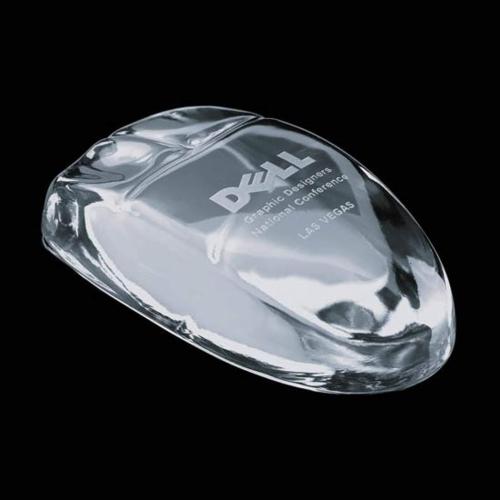 Corporate Gifts, Recognition Gifts and Desk Accessories - Paperweights - Crystal Mouse Paperweight Award