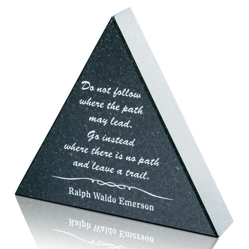Corporate Gifts, Recognition Gifts and Desk Accessories - Paperweights - Granite Paperweight - Triangle