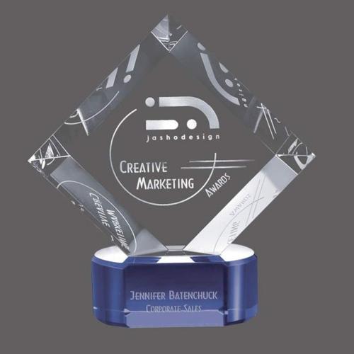 Corporate Awards - Merino Blue Diamond Crystal Award