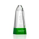 Radiant Green Obelisk Crystal Award