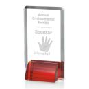 Veronese Red Rectangle Crystal Award