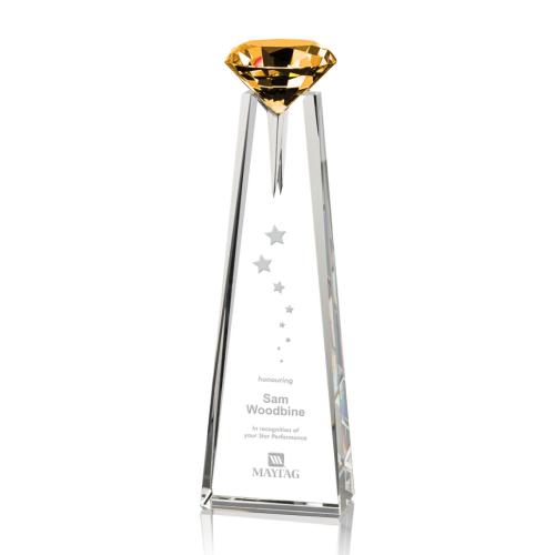 Corporate Awards - Alicia Gemstone Amber Crystal Award