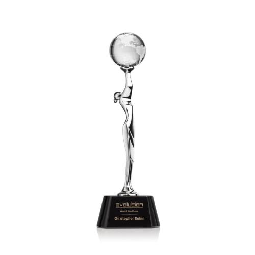 Corporate Awards - Aphrodite Globe Spheres Crystal Award