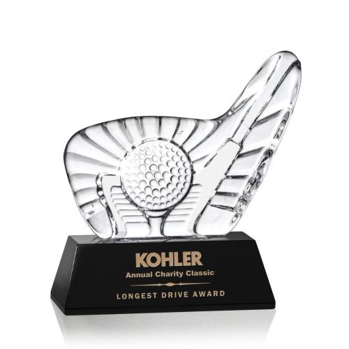 Corporate Awards - Dougherty Golf Black Abstract / Misc Crystal Award