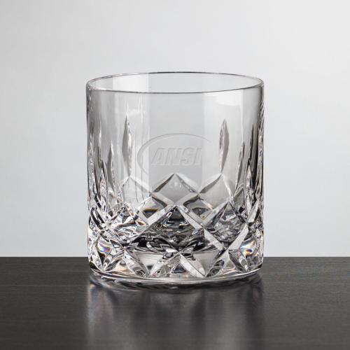 Corporate Recognition Gifts - Etched Barware - Denby On-The-Rocks/Double Old Fashioned