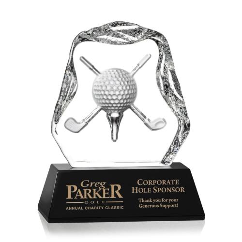 Corporate Awards - Slaithwaite Golf Black Crystal Award