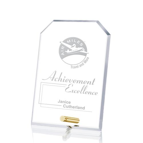 Corporate Awards - Crystal Awards - Cantebury Clipped Rectangle Crystal Award