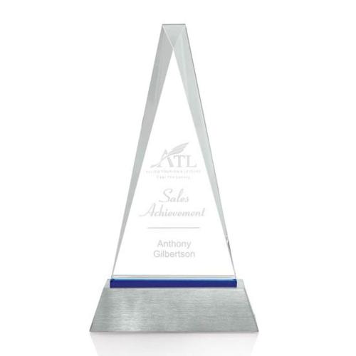 Corporate Awards - Crystal Awards - Metal and Crystal Awards - Quincy Pyramid Crystal Award
