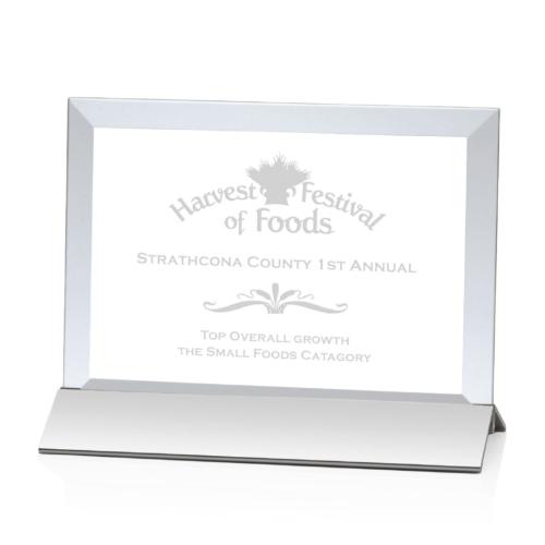 Corporate Awards - Rainsworth Silver/Horizontal Rectangle Crystal Award