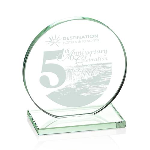 Corporate Awards - Victoria Jade Circle Glass Award