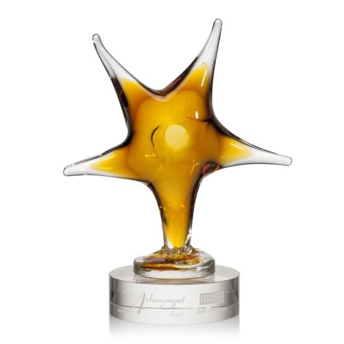 Corporate Awards - Glass Awards - Art Glass Awards - Triumph Star Glass Award