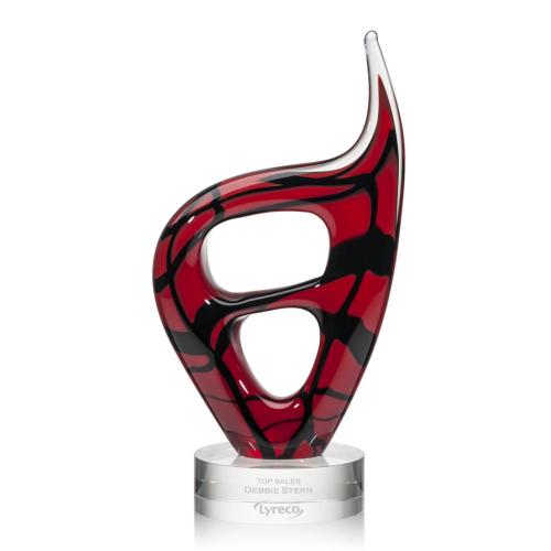 Corporate Awards - Glass Awards - Art Glass Awards - Zephyr Flame Glass Award