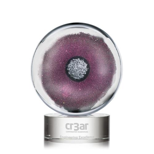 Corporate Awards - Glass Awards - Art Glass Awards - Reflex Clear Circle Glass Award