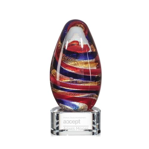 Corporate Awards - Glass Awards - Art Glass Awards - Zenith Clear on Paragon Base Glass Award