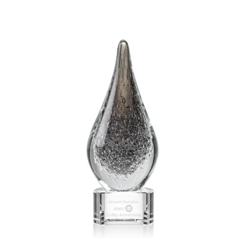 Corporate Awards - Glass Awards - Art Glass Awards - Equinox Clear on Paragon Base Glass Award