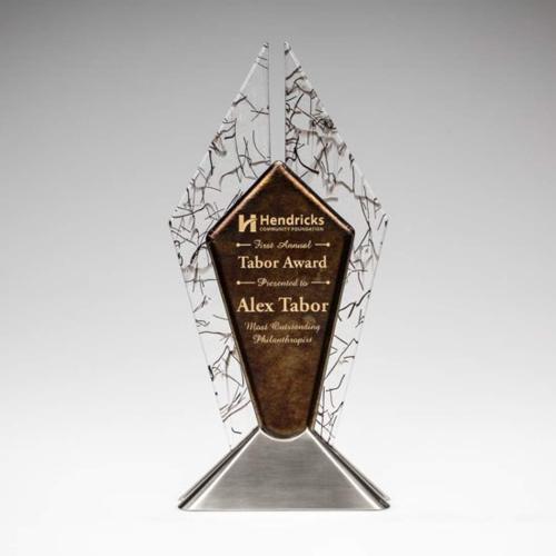 Corporate Awards - Metal Awards - Rhombus Glass Award