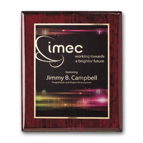 Corporate Awards - Full Color Awards - SpectraPrint™ Plaque - Rosewood Gold