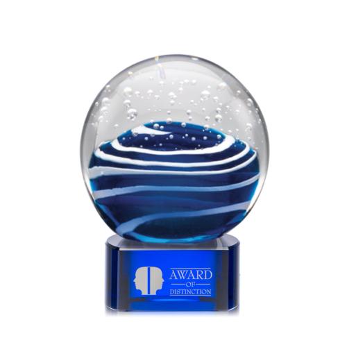 Corporate Awards - Glass Awards - Art Glass Awards - Tranquility Spheres on Paragon Glass Award