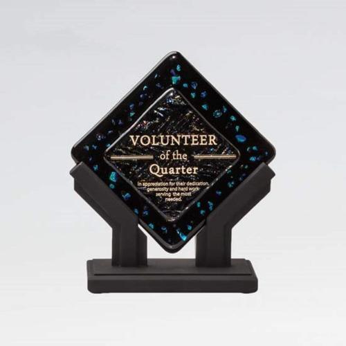 Corporate Awards - Glass Awards - Art Glass Awards - Galaxy Diamond Glass Award