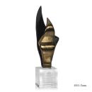Gold Blaze Flame Glass Award