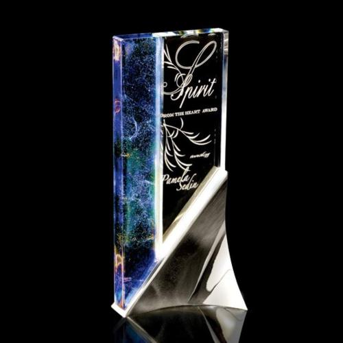 Corporate Awards - Glass Awards - Art Glass Awards - Baja Rectangle Glass Award