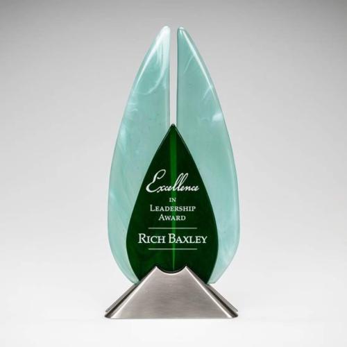 Corporate Awards - Glass Awards - Art Glass Awards - Aquarius Flame Glass Award