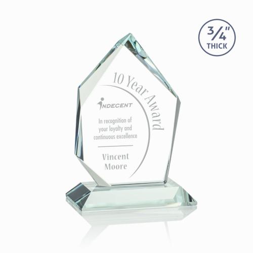 Corporate Awards - Deerhurst Ice Jade Peak Glass Award