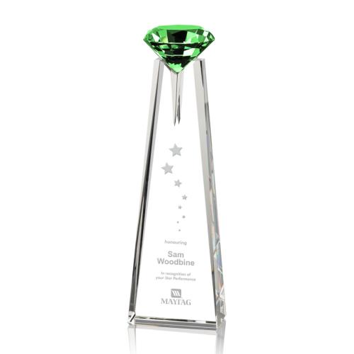 Corporate Awards - Alicia Gemstone Emerald Crystal Award
