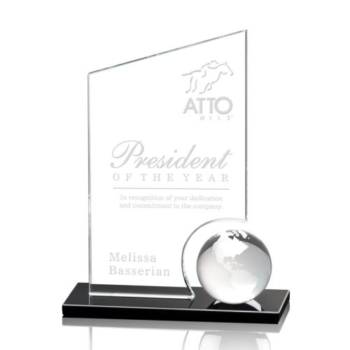 Corporate Awards - Glass Awards - Colored Glass Awards - Amarath Starfire Spheres Crystal Award