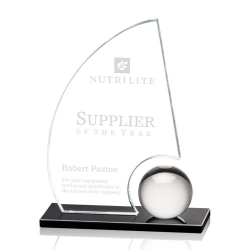 Corporate Awards - Glass Awards - Colored Glass Awards - Ravenna Starfire Spheres Crystal Award