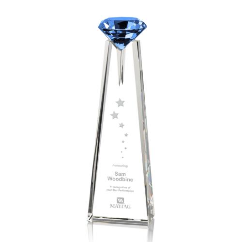 Corporate Awards - Award Shapes - Diamond Awards - Alicia Gemstone Sapphire Crystal Award