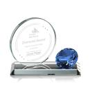 Encarna Gemstone Sapphire Circle Crystal Award