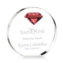 Anastasia Gemstone Ruby Circle Crystal Award
