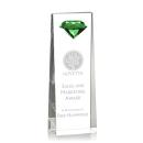 Balmoral Gemstone Emerald Obelisk Crystal Award