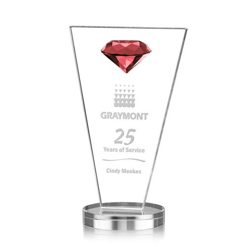 Corporate Awards - Jervis Gemstone Ruby Crystal Award