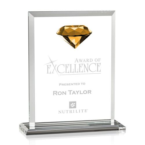 Corporate Awards - Sanford Gemstone Amber Crystal Award