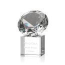 Gemstone Diamond on Cube Crystal Award
