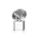 Gemstone Diamond on Cube Crystal Award