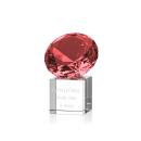 Gemstone Ruby on Cube Crystal Award