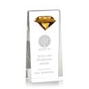 Balmoral Gemstone Amber Obelisk Crystal Award