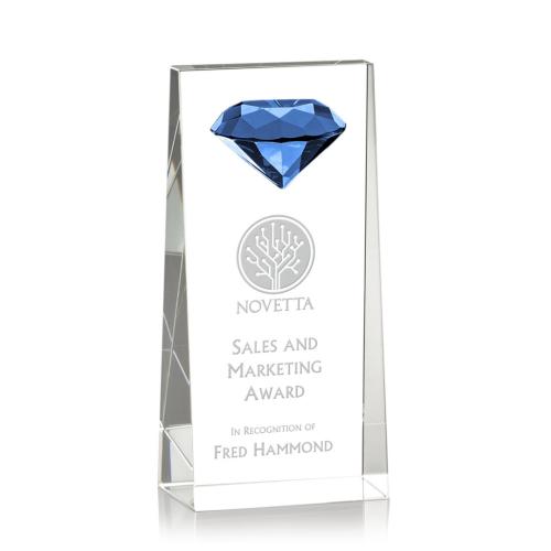 Corporate Awards - Balmoral Gemstone Sapphire Obelisk Crystal Award