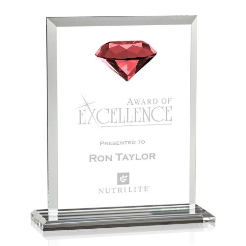 Corporate Awards - Sanford Gemstone Ruby Crystal Award