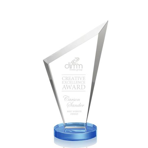 Corporate Awards - Sales Awards - Condor Sky Blue Peak Crystal Award