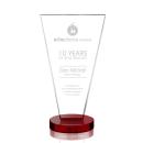 Burney Red Abstract / Misc Crystal Award