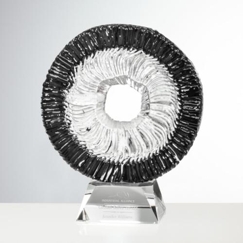 Corporate Awards - Glass Awards - Art Glass Awards - Oracle Clear Circle Glass Award