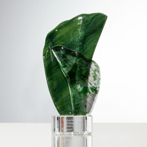 Corporate Awards - Glass Awards - Art Glass Awards - Enclave Flame Glass Award