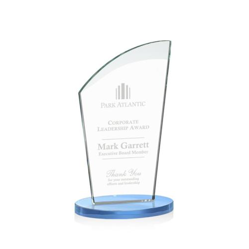 Corporate Awards - Tomkins Sky Blue Peak Crystal Award