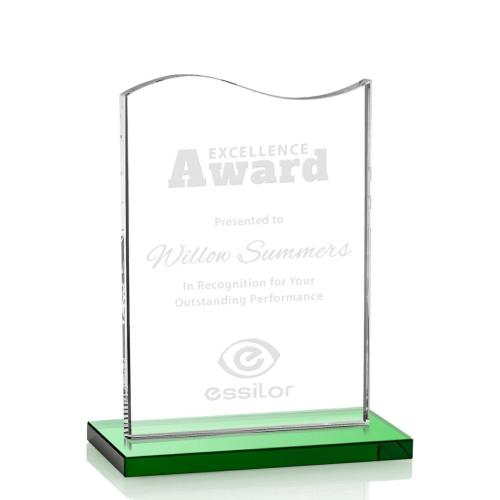Corporate Awards - Unity Green Abstract / Misc Crystal Award