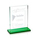 Emperor Green Rectangle Crystal Award